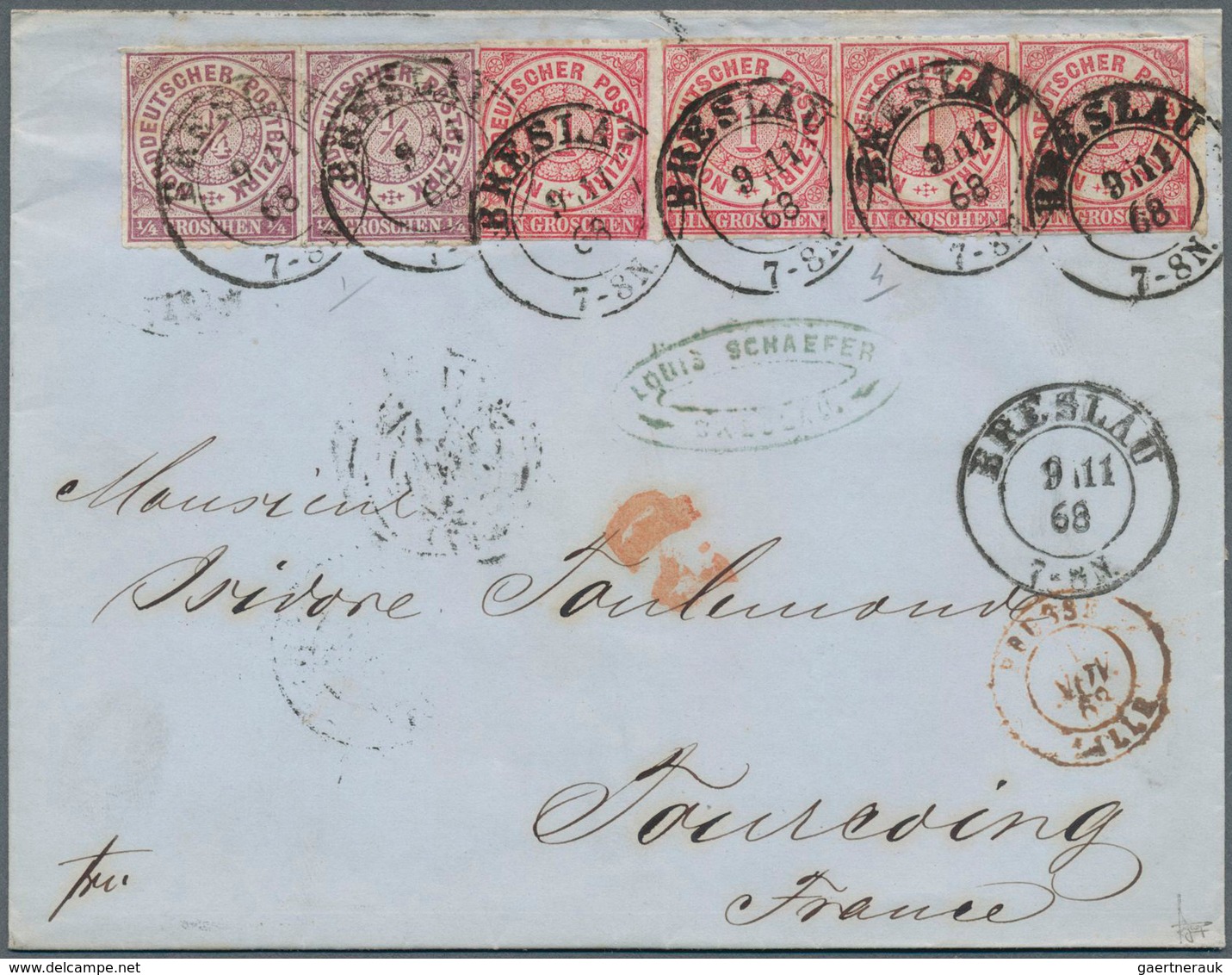 31386 Norddeutscher Bund - Marken und Briefe: 1868/1871, reichhaltige Sammlung mit besseren und guten Wert