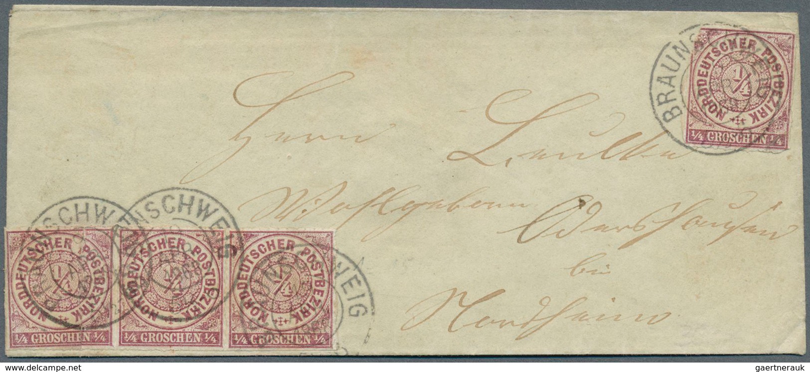 31386 Norddeutscher Bund - Marken und Briefe: 1868/1871, reichhaltige Sammlung mit besseren und guten Wert
