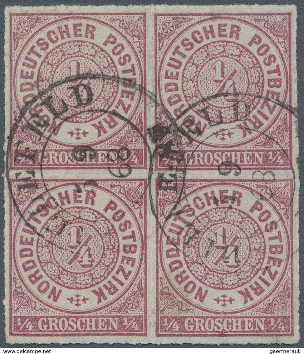 31387 Norddeutscher Bund - Marken Und Briefe: 1868/1871, Sammlung Auf Blättern, Ab Mi. Nr. 1 U. A. Im Vier - Andere & Zonder Classificatie