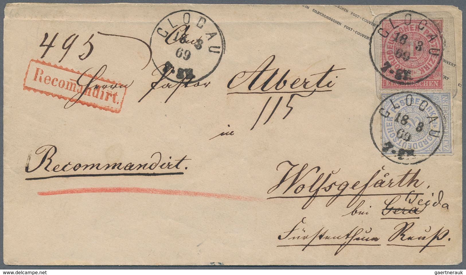 31393 Norddeutscher Bund - Ganzsachen: 1870 (ca.), Toller Posten Mit Rund 260 Ganzsachen, Fast Ausschließl - Sonstige & Ohne Zuordnung