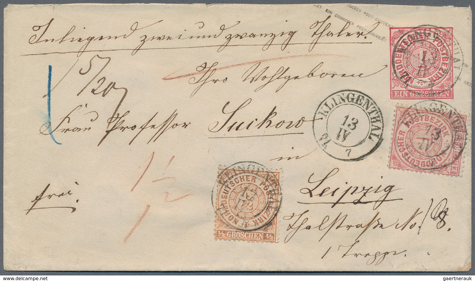 31393 Norddeutscher Bund - Ganzsachen: 1870 (ca.), Toller Posten Mit Rund 260 Ganzsachen, Fast Ausschließl - Sonstige & Ohne Zuordnung