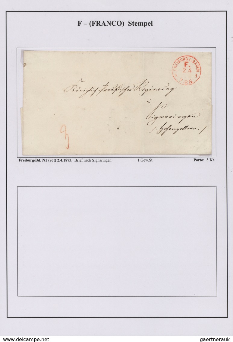 31394 Norddeutscher Bund - Stempel: 1868/73, Die "F" (Franco)-Stempel, der Beginn der Postautomatisation i