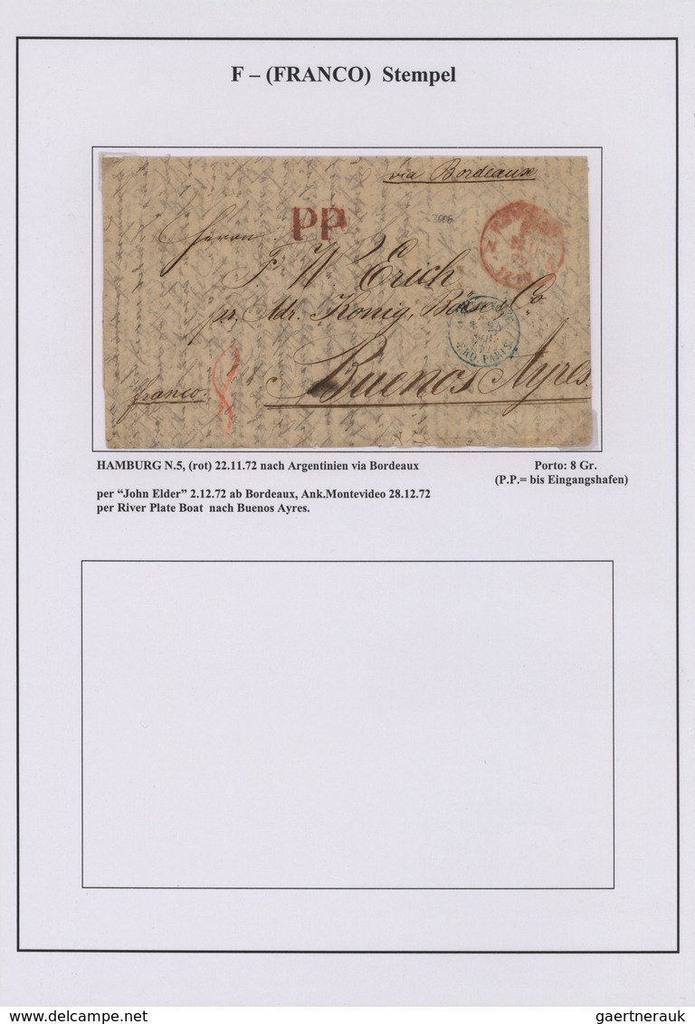 31394 Norddeutscher Bund - Stempel: 1868/73, Die "F" (Franco)-Stempel, der Beginn der Postautomatisation i