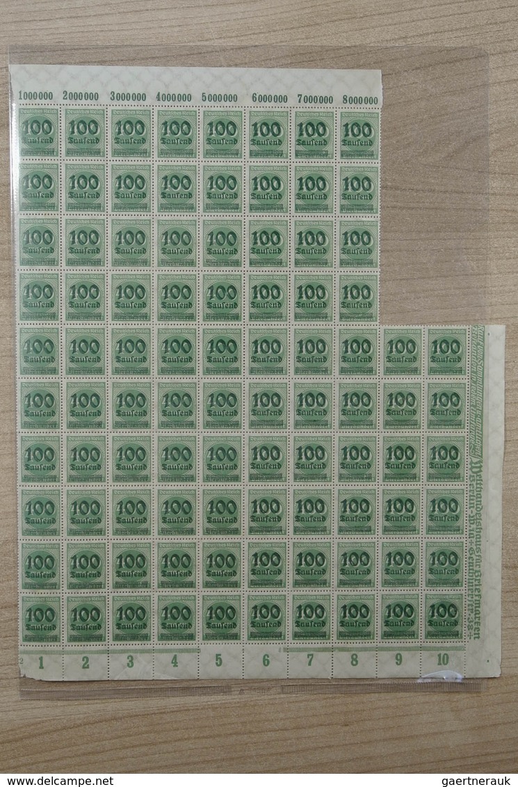 31402 Deutsches Reich: Schachtel Mit Zwei Bogenmappen Mit Meist Postfrischen Bögen Und Bogenteilen Des Deu - Verzamelingen