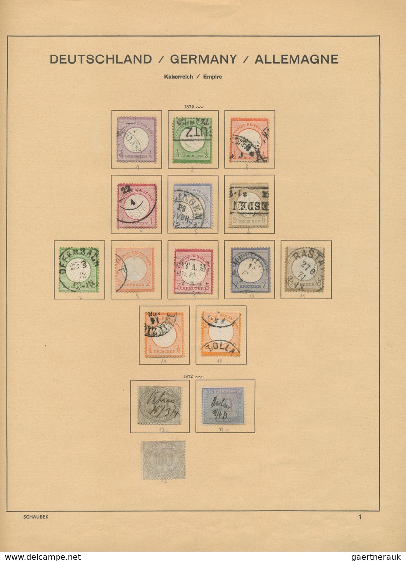 31405 Deutsches Reich: 1871-1944, Zumeist Gestempelte Sammlung Mit Vielen Spitzen, Infla Zum Teil Geprüft, - Verzamelingen