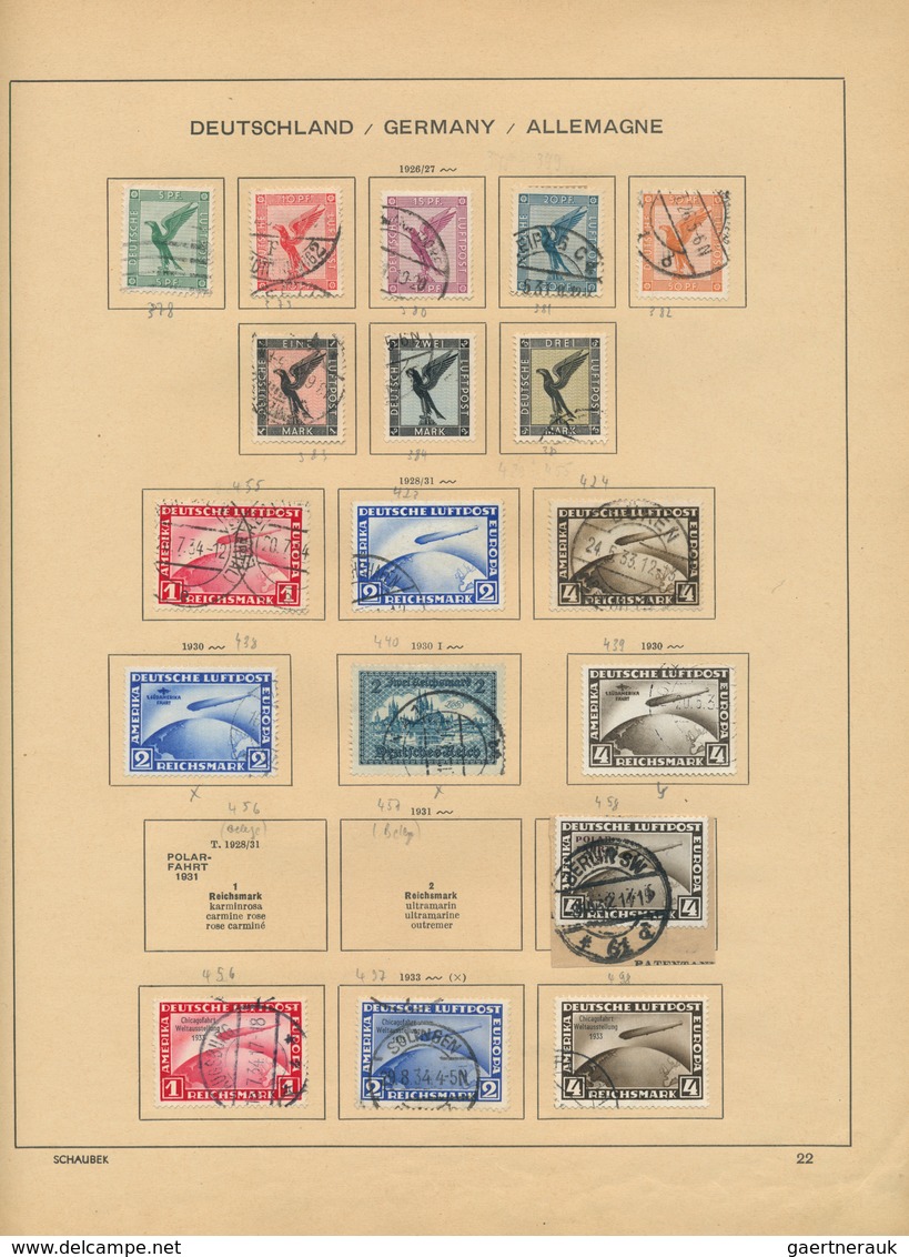 31405 Deutsches Reich: 1871-1944, Zumeist Gestempelte Sammlung Mit Vielen Spitzen, Infla Zum Teil Geprüft, - Verzamelingen