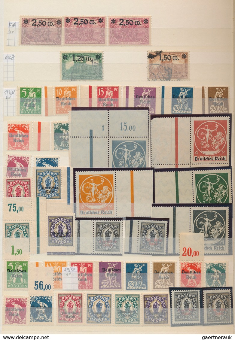 31416 Deutsches Reich: 1872/1932, uriger Sammlungsbestand in zwei Steckbüchern, teils etwas unterschiedlic