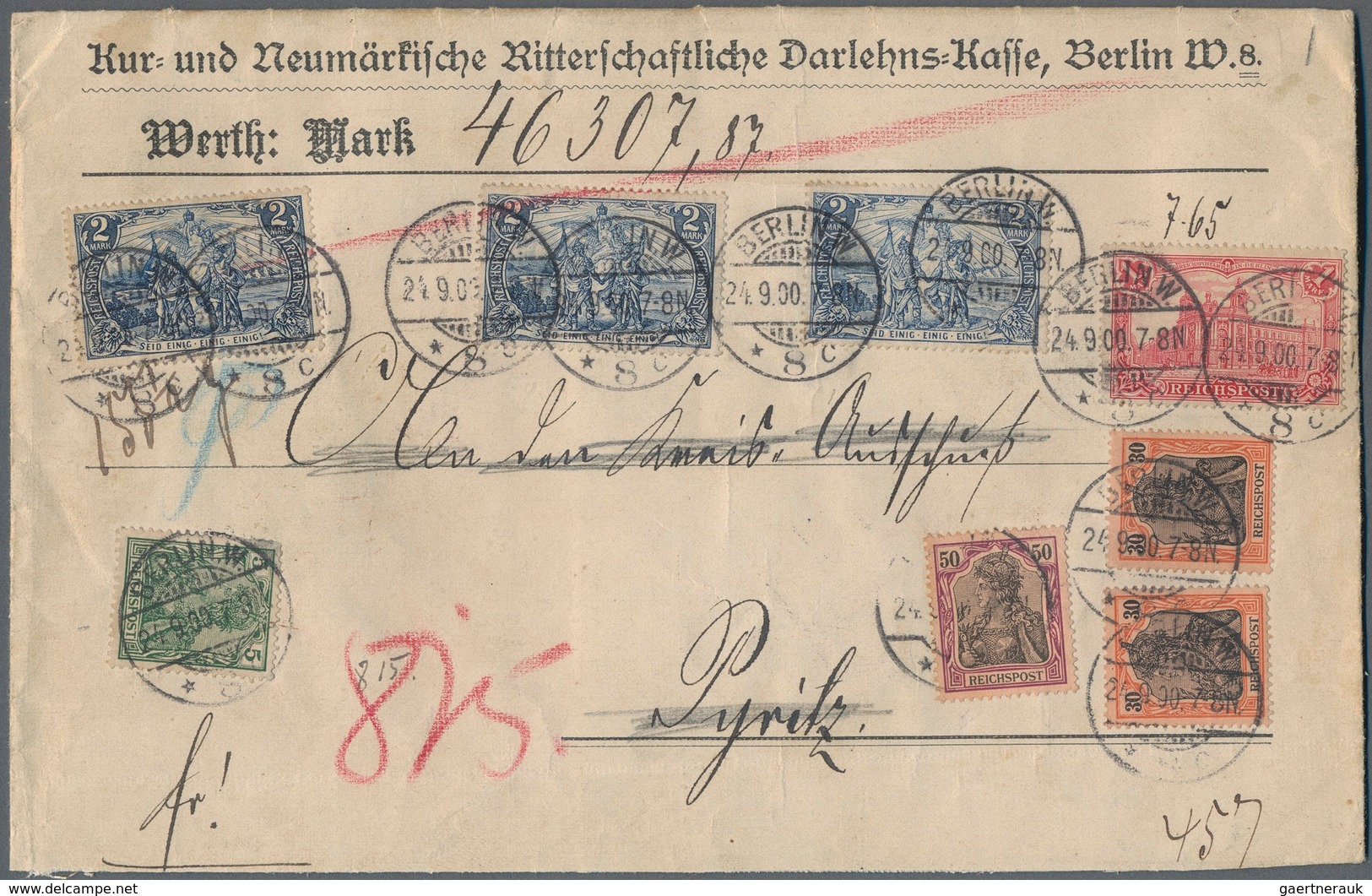 31424 Deutsches Reich: 1872/1945, Belege-Sammlung Ab Brustschilde Bis 3.Reich, Dabei Auch Bessere Frankatu - Verzamelingen