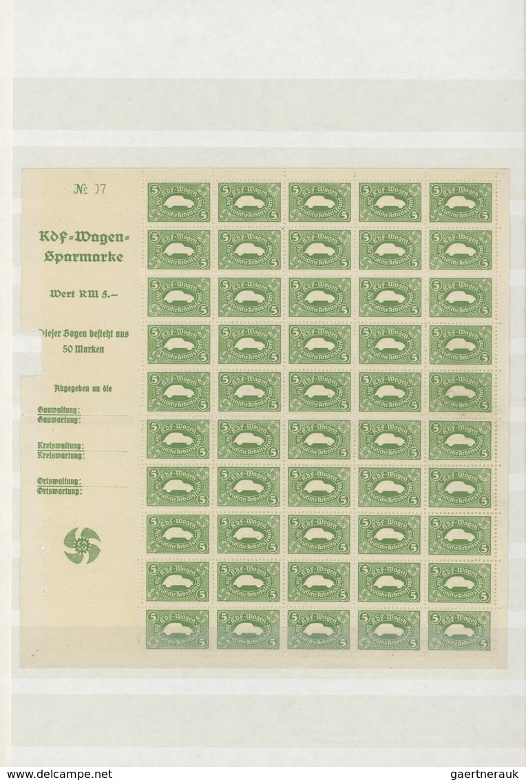 31434 Deutsches Reich: 1872/1945, uriger und vielseitiger Bestand in zwei Steckbüchern, dabei Brustschilde
