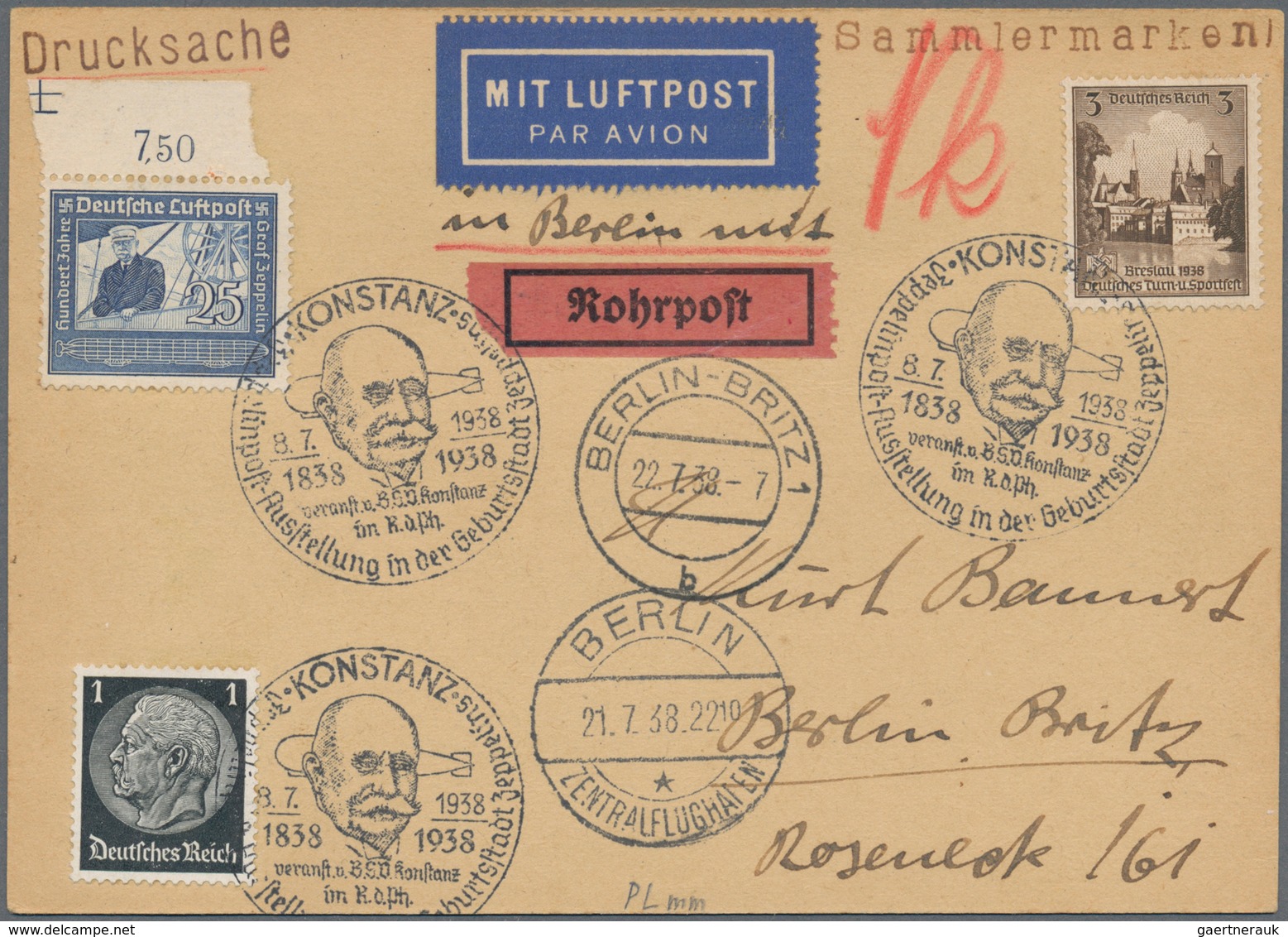 31450 Deutsches Reich: 1875-1945, Partie Mit Rund 250 Briefen, Belegen Und Ganzsachen, Dabei Einige Besser - Verzamelingen