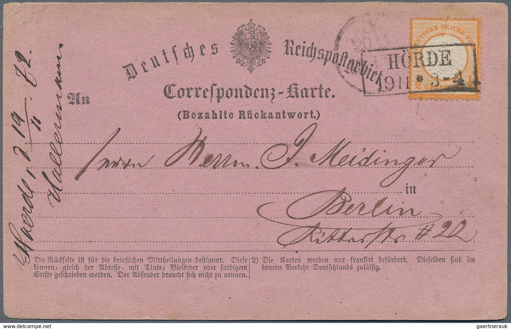 31512 Deutsches Reich - Brustschild: 1871/75, Album Mit 38 Belegen Brustschild In Groschenwährung In Unter - Ongebruikt