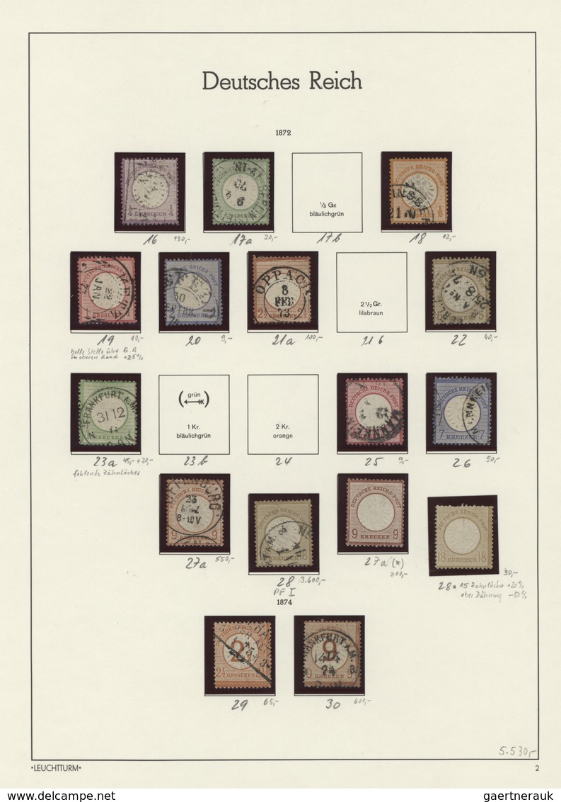 31513 Deutsches Reich - Brustschild: 1872/1945, Gemischt Geführte Sammlung Im Leuchtturm-Vordruckalbum, Du - Ongebruikt