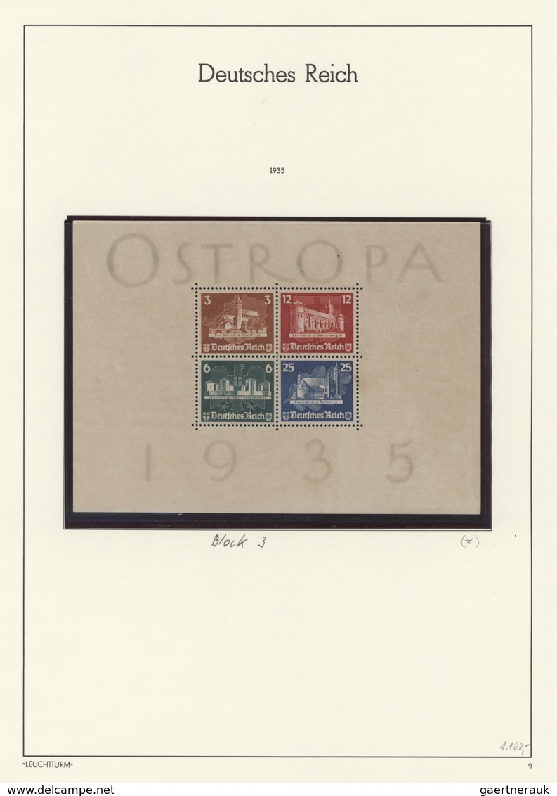 31513 Deutsches Reich - Brustschild: 1872/1945, gemischt geführte Sammlung im Leuchtturm-Vordruckalbum, du