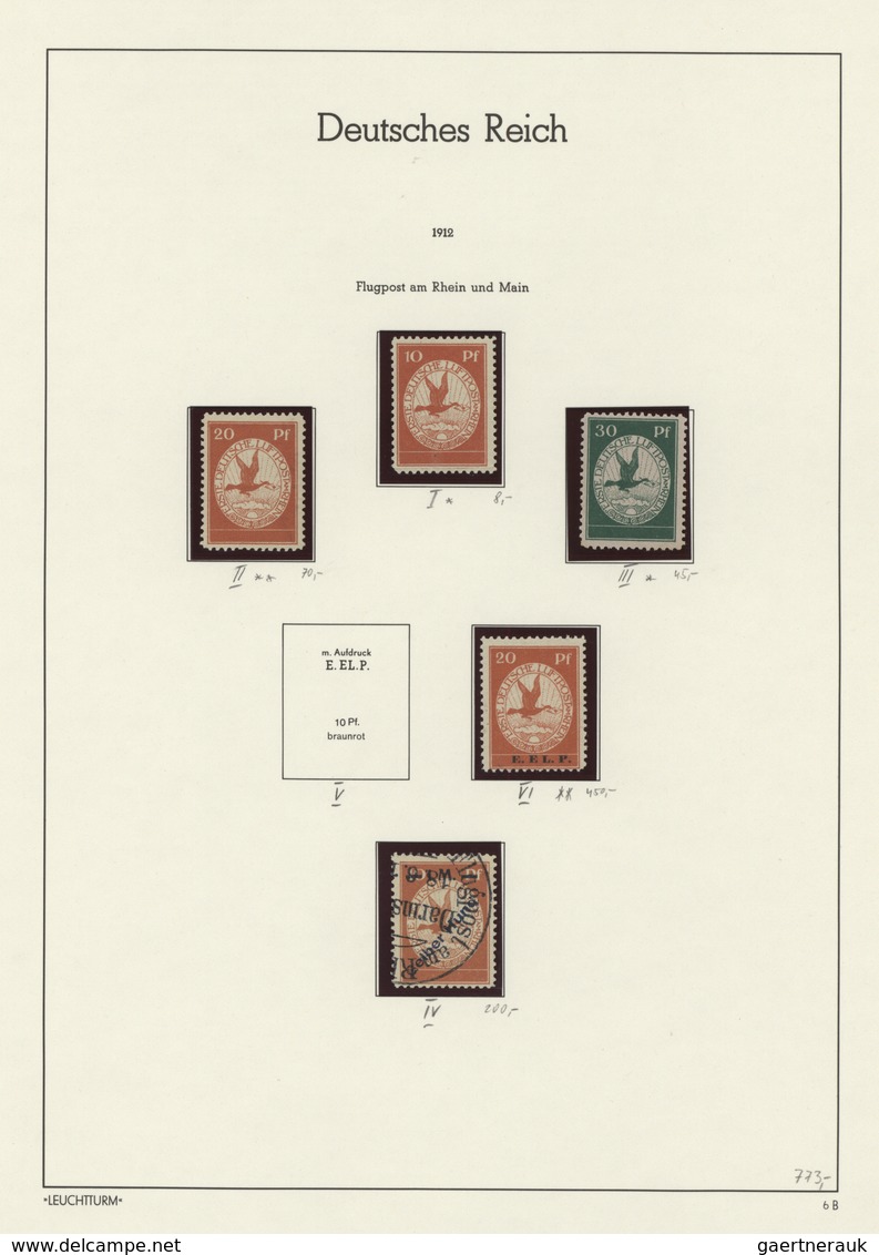 31513 Deutsches Reich - Brustschild: 1872/1945, gemischt geführte Sammlung im Leuchtturm-Vordruckalbum, du