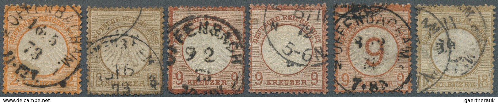 31515 Deutsches Reich - Brustschild: 1872/1900, Gestempeltes Und Ungebrauchtes Steckkartenlot, Mit Ca. 130 - Ungebraucht