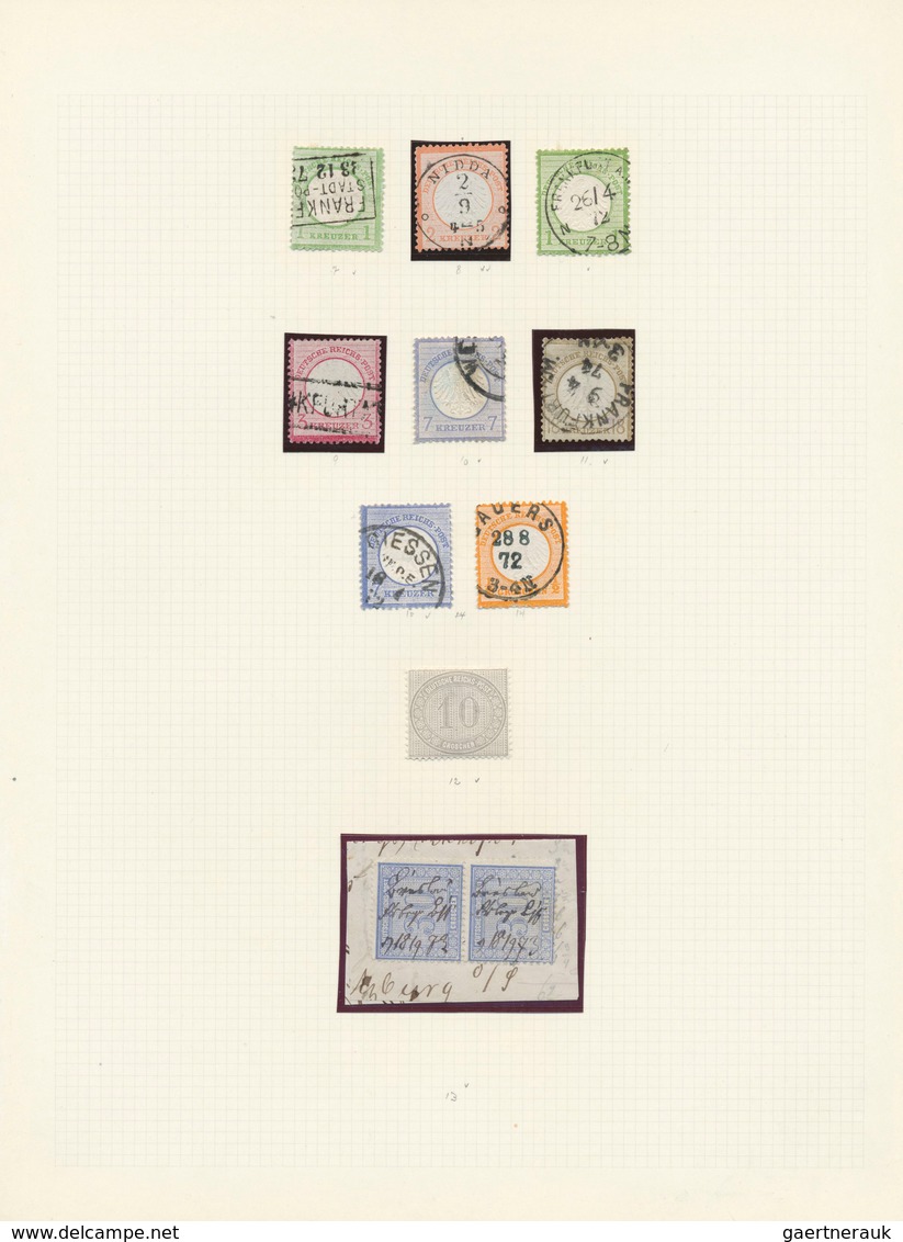 31523 Deutsches Reich - Brustschild: 1872/1874, Praktisch Ausschließlich Gestempelte Sammlung Von 48 Marke - Ungebraucht