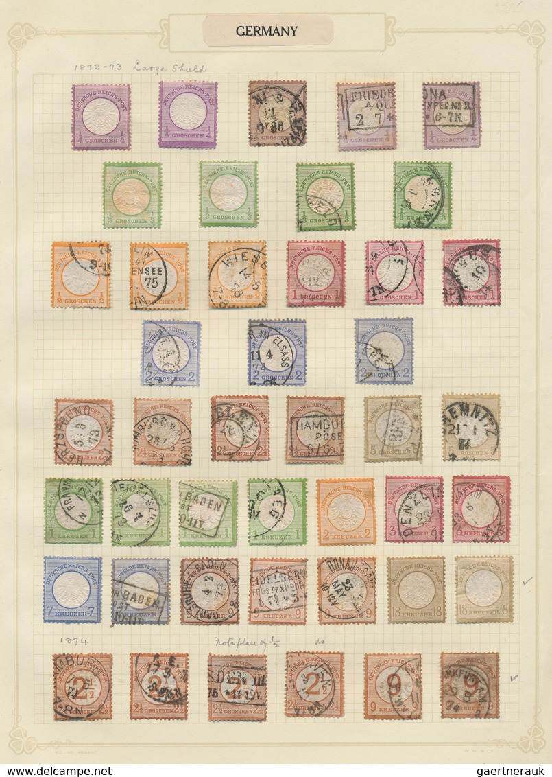 31524 Deutsches Reich - Brustschild: 1872/1874, Sammlung Mit über 80 Ungebrauchten Und Gestempelten Werten - Unused Stamps