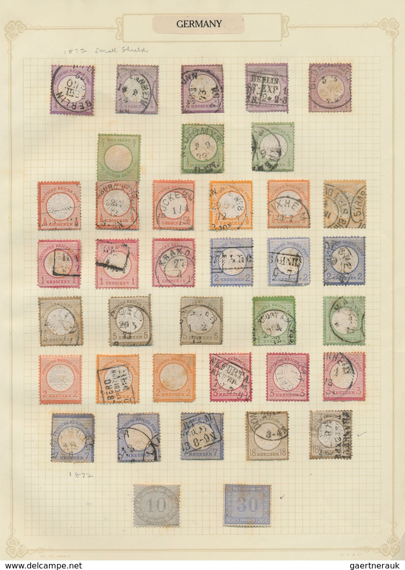 31524 Deutsches Reich - Brustschild: 1872/1874, Sammlung Mit über 80 Ungebrauchten Und Gestempelten Werten - Unused Stamps