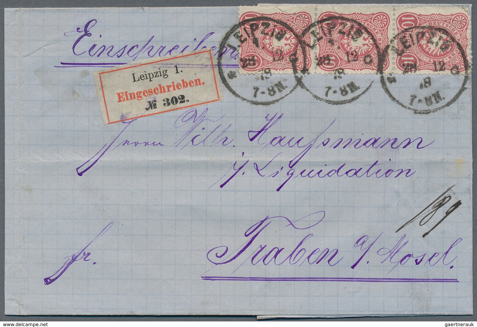 31531 Deutsches Reich - Pfennige: 1875/1890 (ca.), Gehaltvoller Posten Mit Rund 150 Belegen Der Ausgaben " - Briefe U. Dokumente