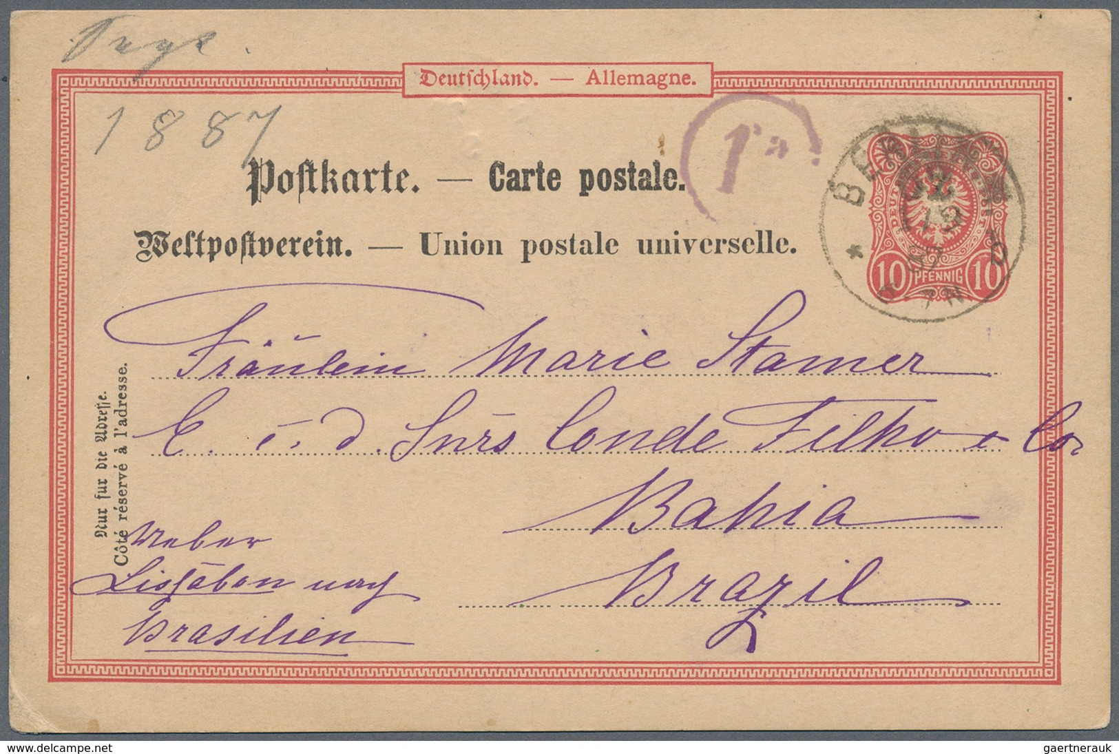 31531 Deutsches Reich - Pfennige: 1875/1890 (ca.), Gehaltvoller Posten Mit Rund 150 Belegen Der Ausgaben " - Briefe U. Dokumente