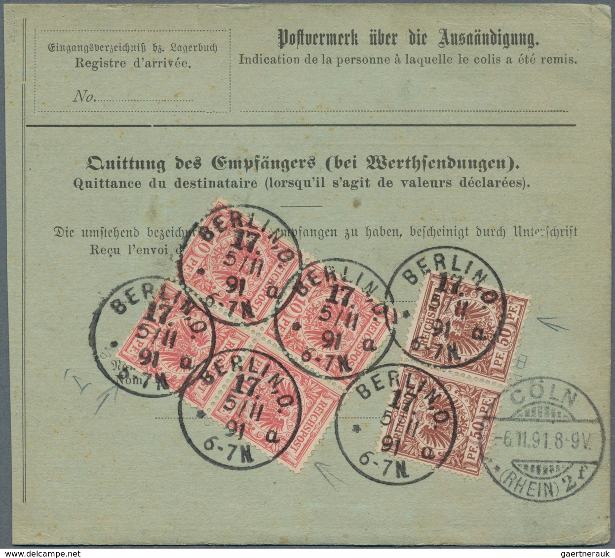 31533 Deutsches Reich - Krone / Adler: 1889/1902, Interessanter Posten Von Ca. 140 Belegen Krone/Adler Mit - Ongebruikt