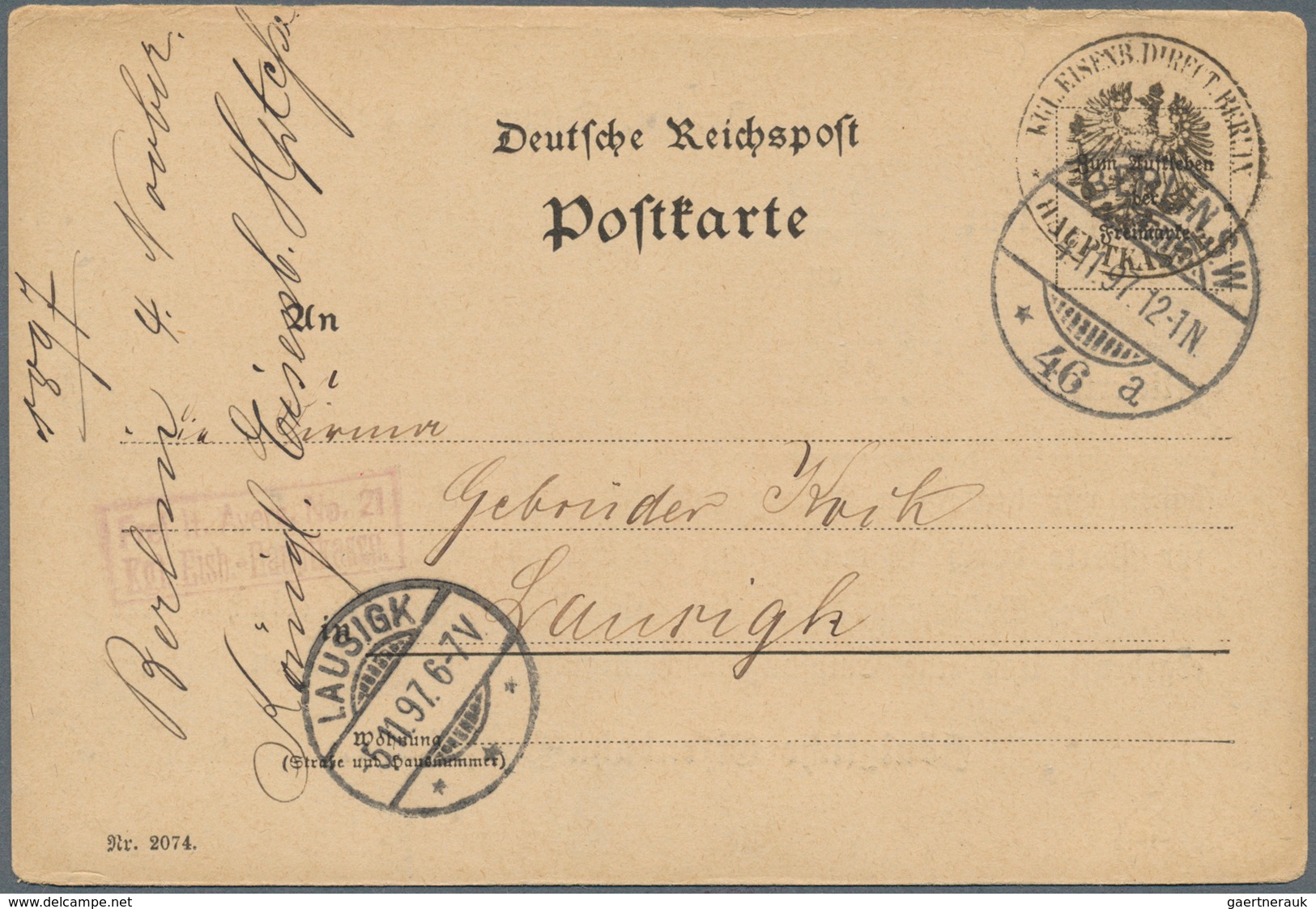 31533 Deutsches Reich - Krone / Adler: 1889/1902, Interessanter Posten Von Ca. 140 Belegen Krone/Adler Mit - Ongebruikt