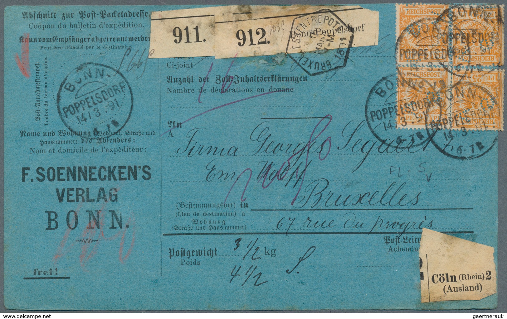 31533 Deutsches Reich - Krone / Adler: 1889/1902, interessanter Posten von ca. 140 Belegen Krone/Adler mit