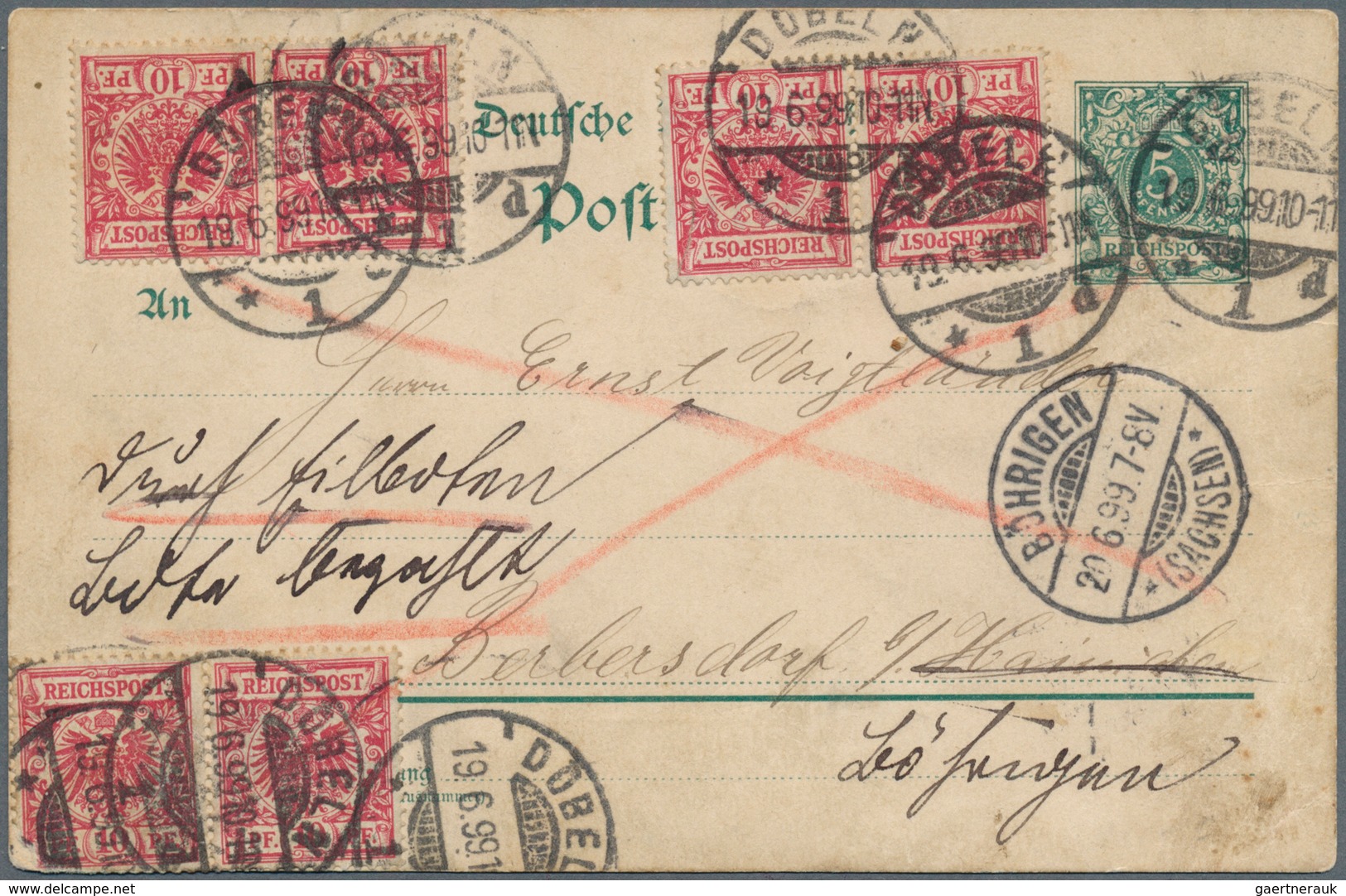 31534 Deutsches Reich - Krone / Adler: 1889/1902, Vier Bändige Sammlung Mit Ca. 340 Belegen, Dabei EF, MeF - Neufs