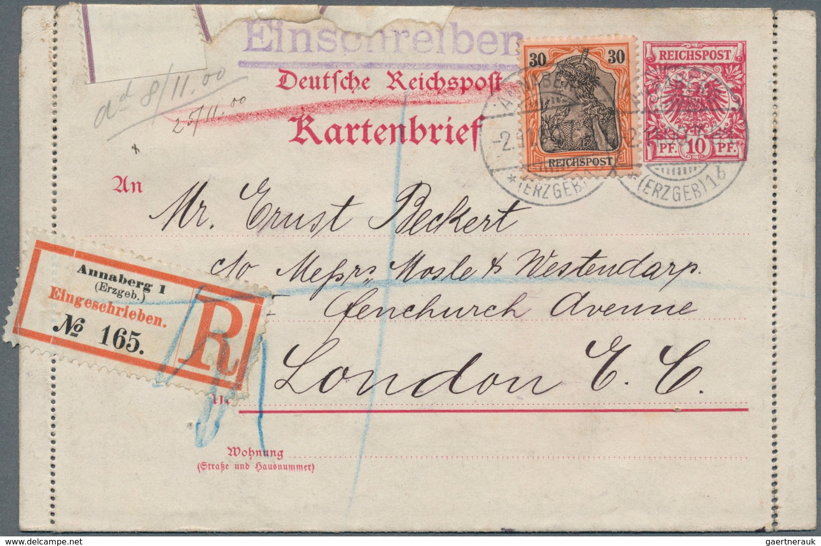 31534 Deutsches Reich - Krone / Adler: 1889/1902, Vier Bändige Sammlung Mit Ca. 340 Belegen, Dabei EF, MeF - Ongebruikt