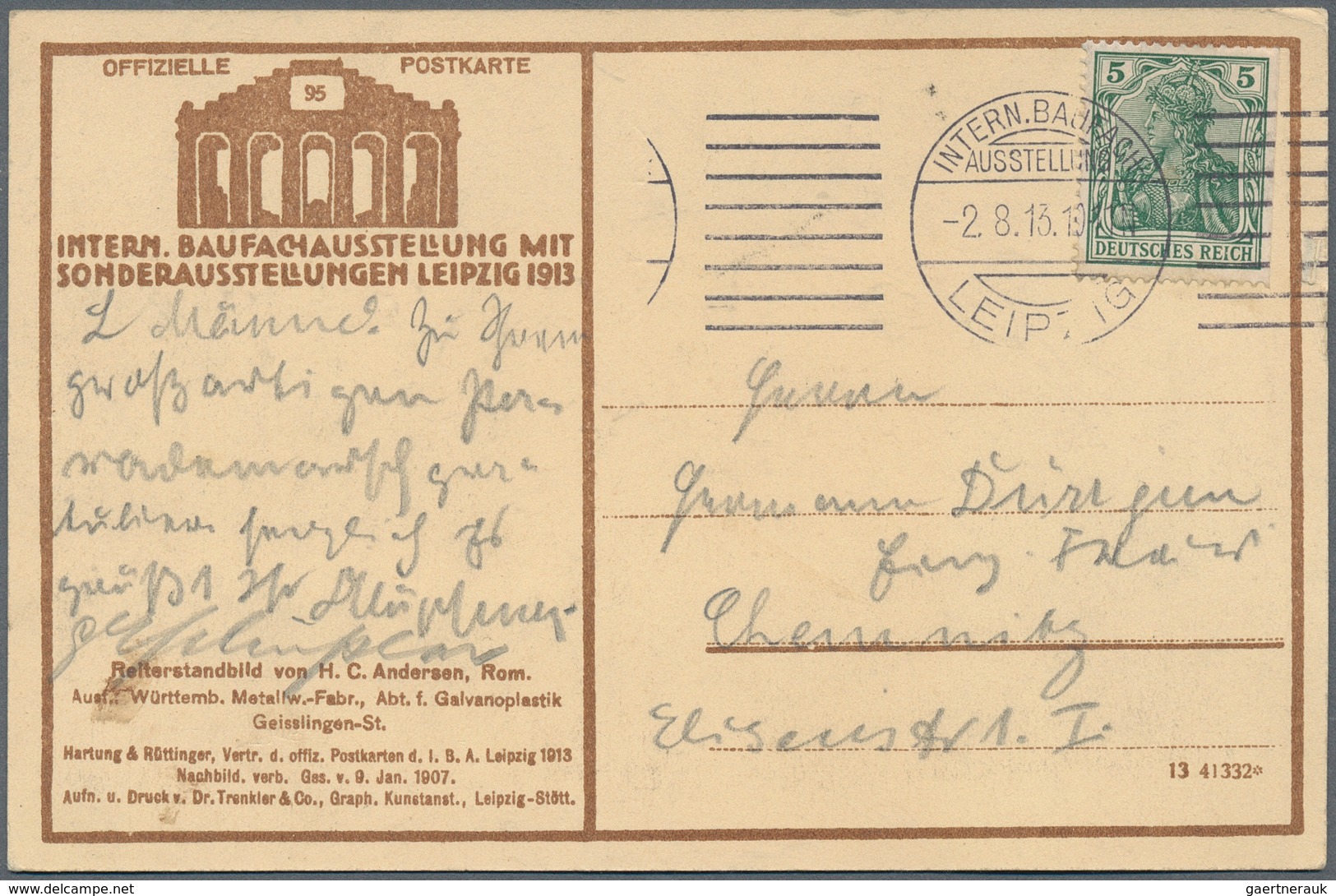 31535 Deutsches Reich - Germania: 1887/1917, Partie Von Ca. 55 Briefen, Karten Und Gebrauchten Ganzsachen - Ongebruikt