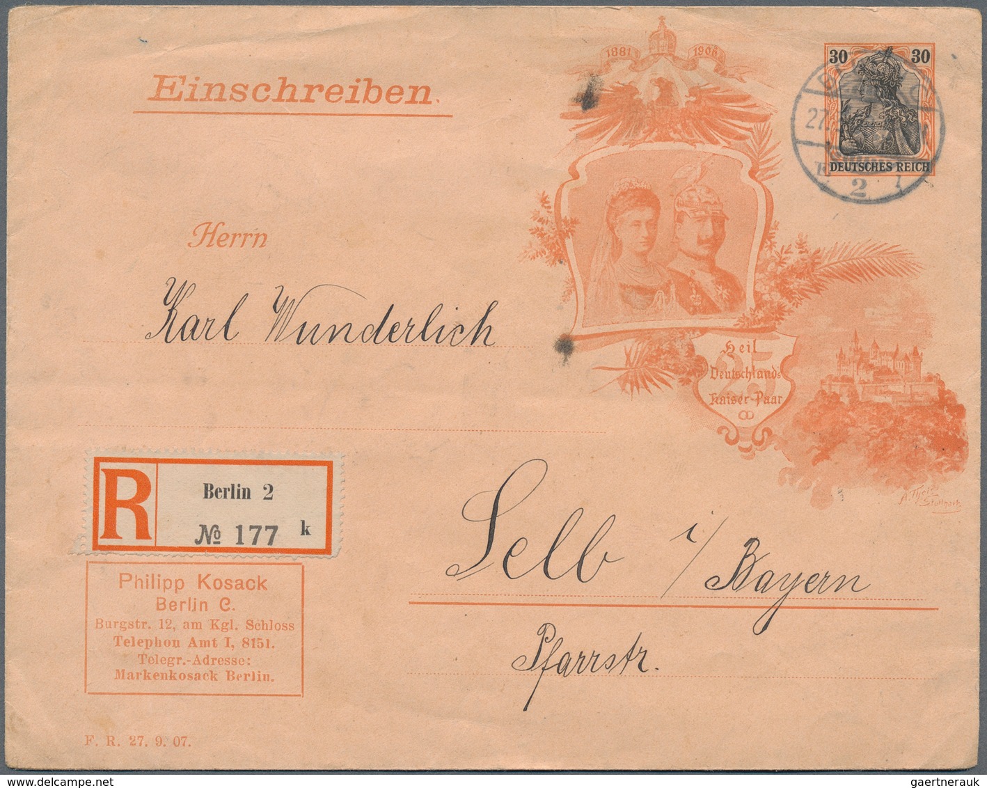 31535 Deutsches Reich - Germania: 1887/1917, Partie Von Ca. 55 Briefen, Karten Und Gebrauchten Ganzsachen - Ongebruikt