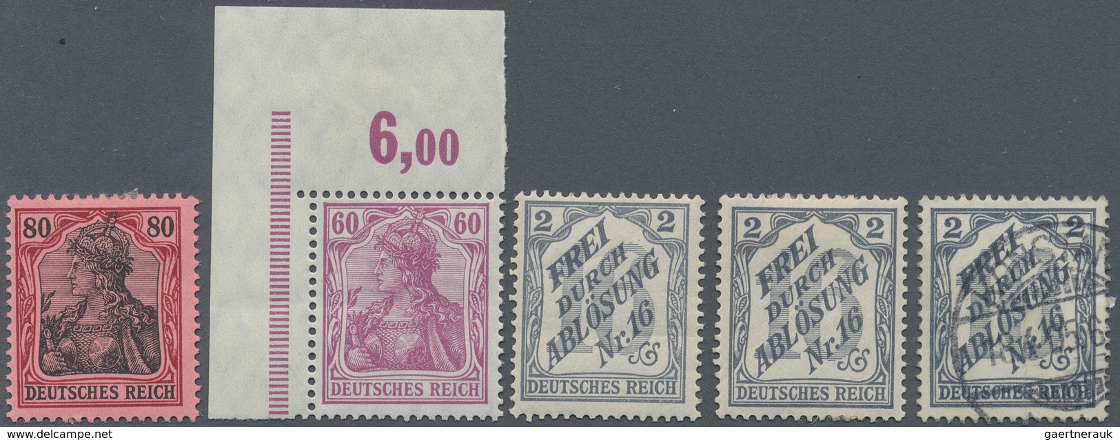 31540 Deutsches Reich - Germania: 1902/1919, Saubere Kleine Zusammenstellung Mit Besseren Werten O.Wz., 60 - Ongebruikt