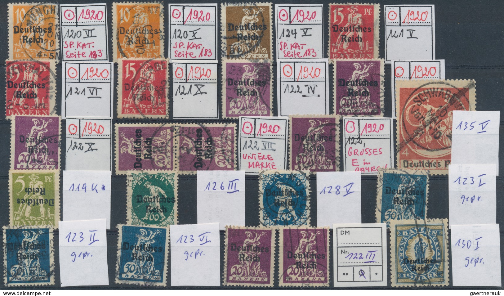 31545 Deutsches Reich - Inflation: 1900/1930, (ca.), Steckkartenposten Mit Zahlreichen Interessanten Marke - Brieven En Documenten