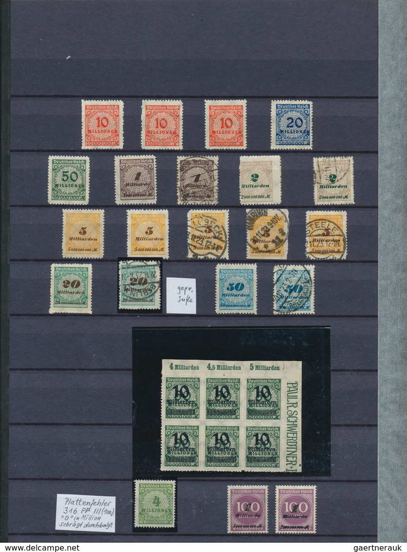 31549 Deutsches Reich - Inflation: 1916/1923, gestempelter und postfrisch/ungebrauchter Sammlungsposten im