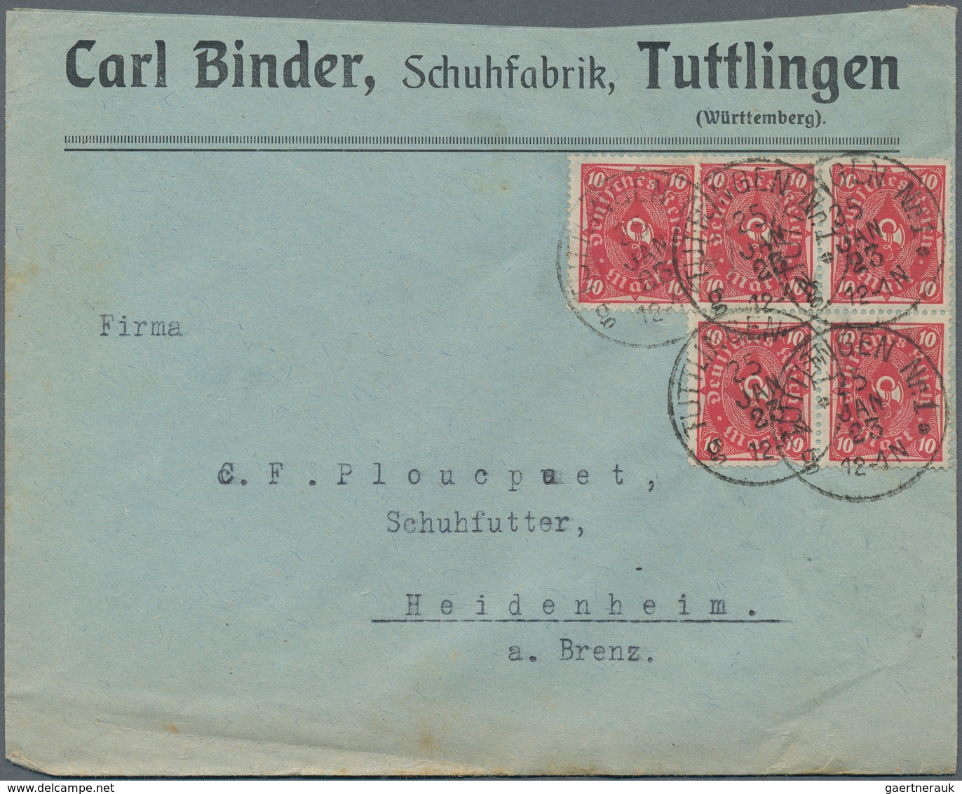 31553 Deutsches Reich - Inflation: 1919/1923, Bestand Von Ca. 675 Bedarfsbriefen Aus Firmenkorrespondenz N - Brieven En Documenten