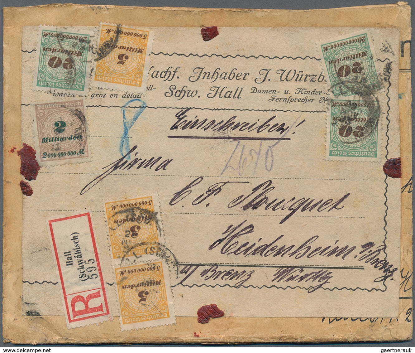 31553 Deutsches Reich - Inflation: 1919/1923, Bestand Von Ca. 675 Bedarfsbriefen Aus Firmenkorrespondenz N - Brieven En Documenten