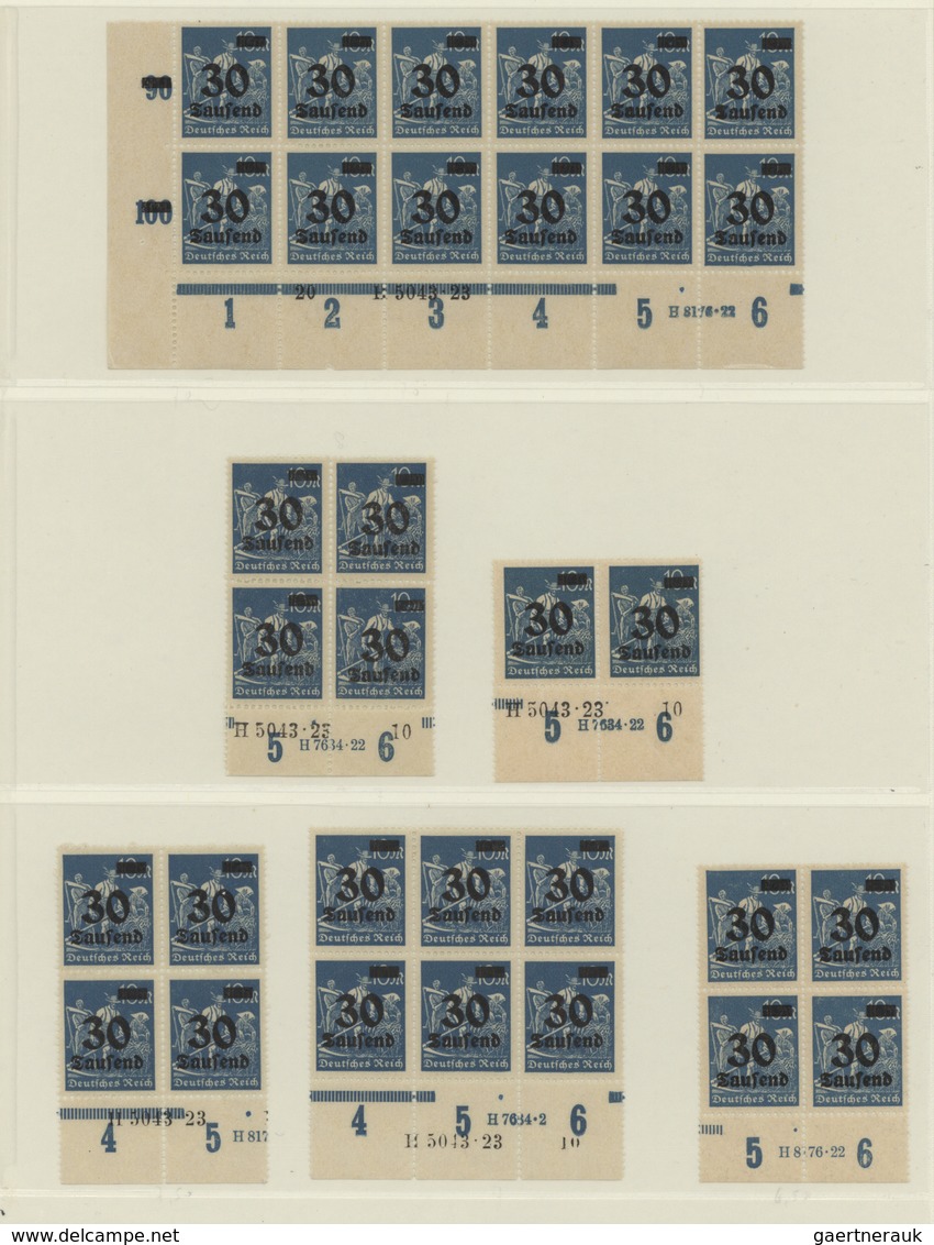 31555 Deutsches Reich - Inflation: 1919/1923, Großartige Spezialsammlung In Vier Lindner-Ringbindern Saube - Brieven En Documenten