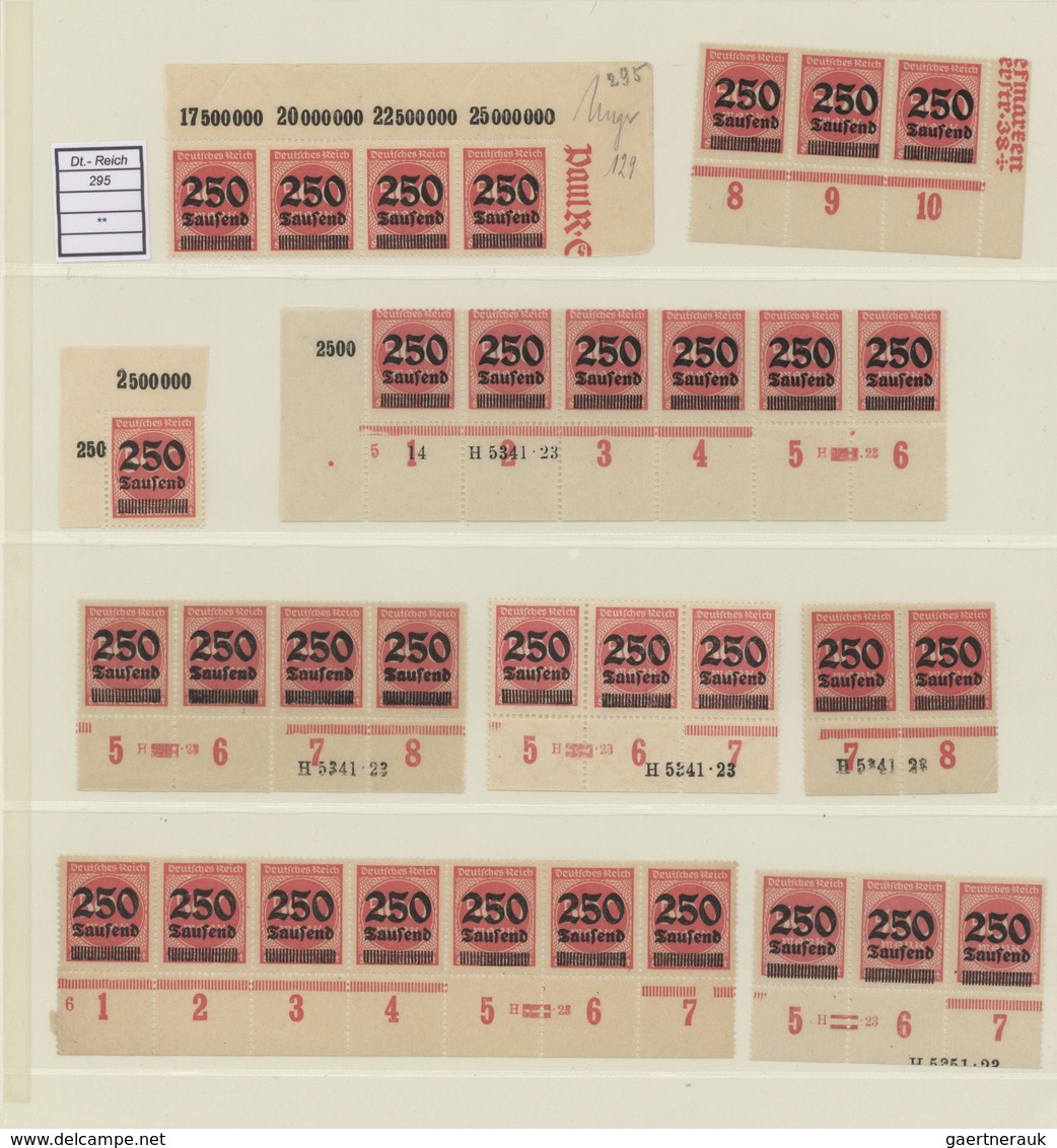 31555 Deutsches Reich - Inflation: 1919/1923, Großartige Spezialsammlung In Vier Lindner-Ringbindern Saube - Brieven En Documenten