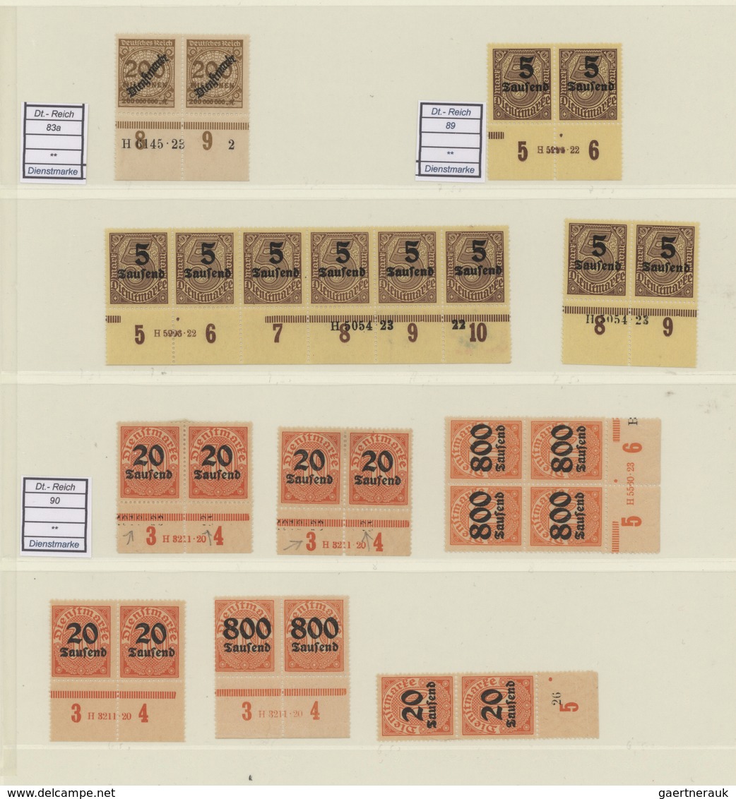 31555 Deutsches Reich - Inflation: 1919/1923, Großartige Spezialsammlung In Vier Lindner-Ringbindern Saube - Brieven En Documenten