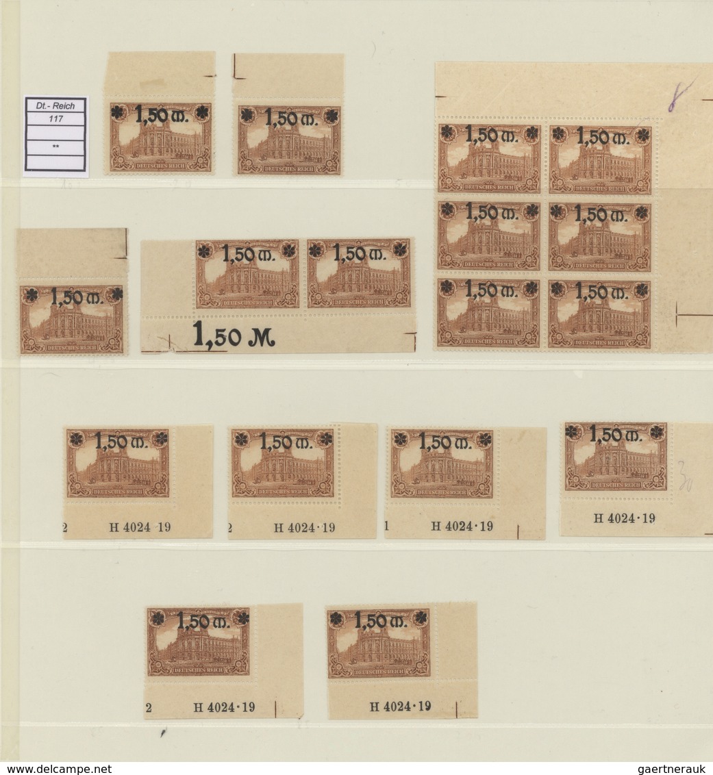 31555 Deutsches Reich - Inflation: 1919/1923, großartige Spezialsammlung in vier Lindner-Ringbindern saube