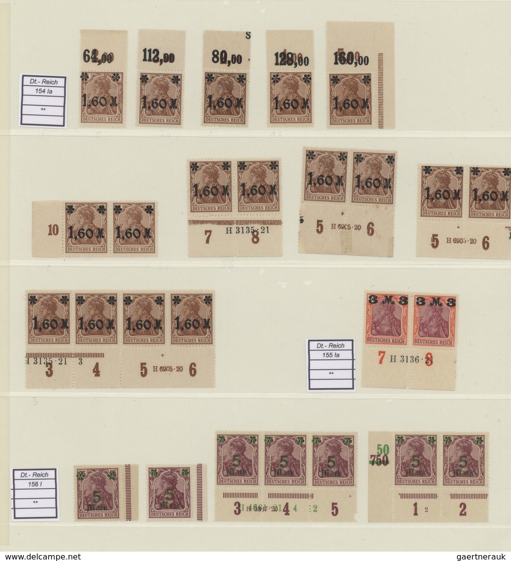 31555 Deutsches Reich - Inflation: 1919/1923, großartige Spezialsammlung in vier Lindner-Ringbindern saube
