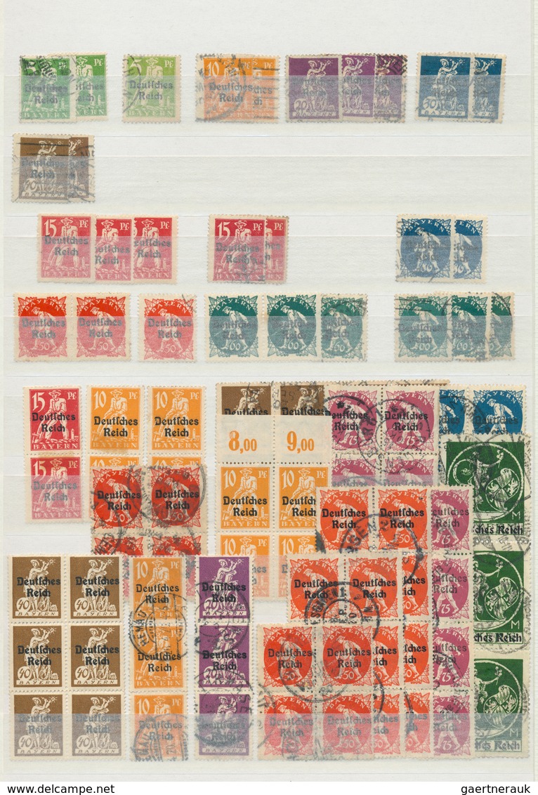 31560 Deutsches Reich - Inflation: 1919/1923, Sauber Sortierter Bestand Auf Steckseiten Mit Guter Vielfalt - Brieven En Documenten