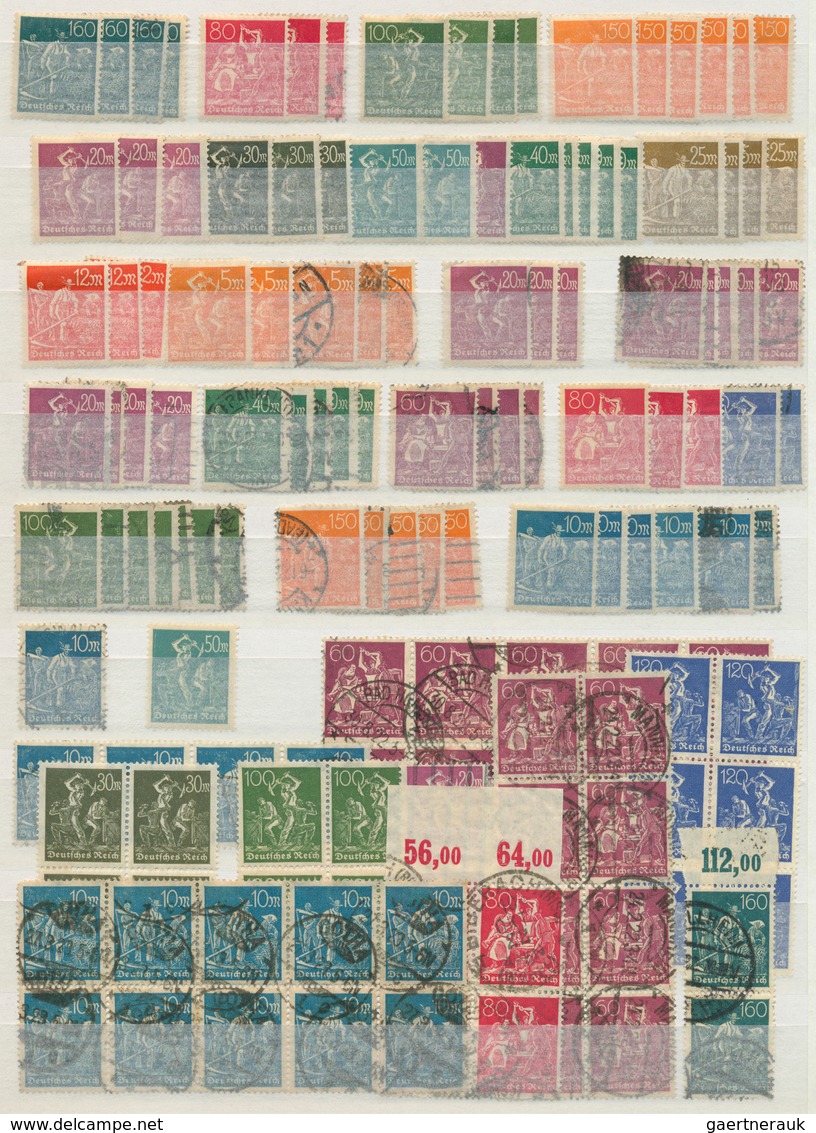 31560 Deutsches Reich - Inflation: 1919/1923, Sauber Sortierter Bestand Auf Steckseiten Mit Guter Vielfalt - Brieven En Documenten