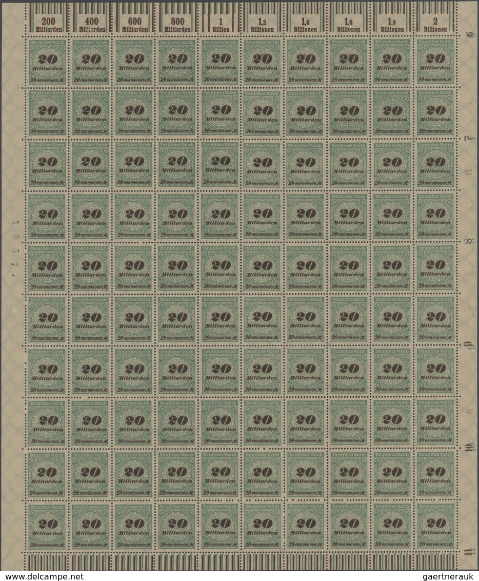 31569 Deutsches Reich - Inflation: 1920/23, Bogensammlung Postfrisch, Dabei Etliche Gute Bögen Aus Der Hoc - Brieven En Documenten