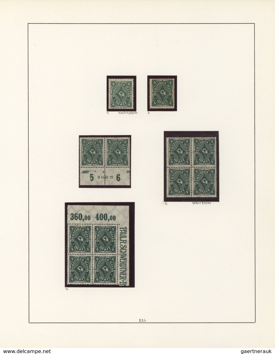 31570 Deutsches Reich - Inflation: 1920/23, meist postfrische Spezialsammlung in 4 Ringbindern mit zahlrei