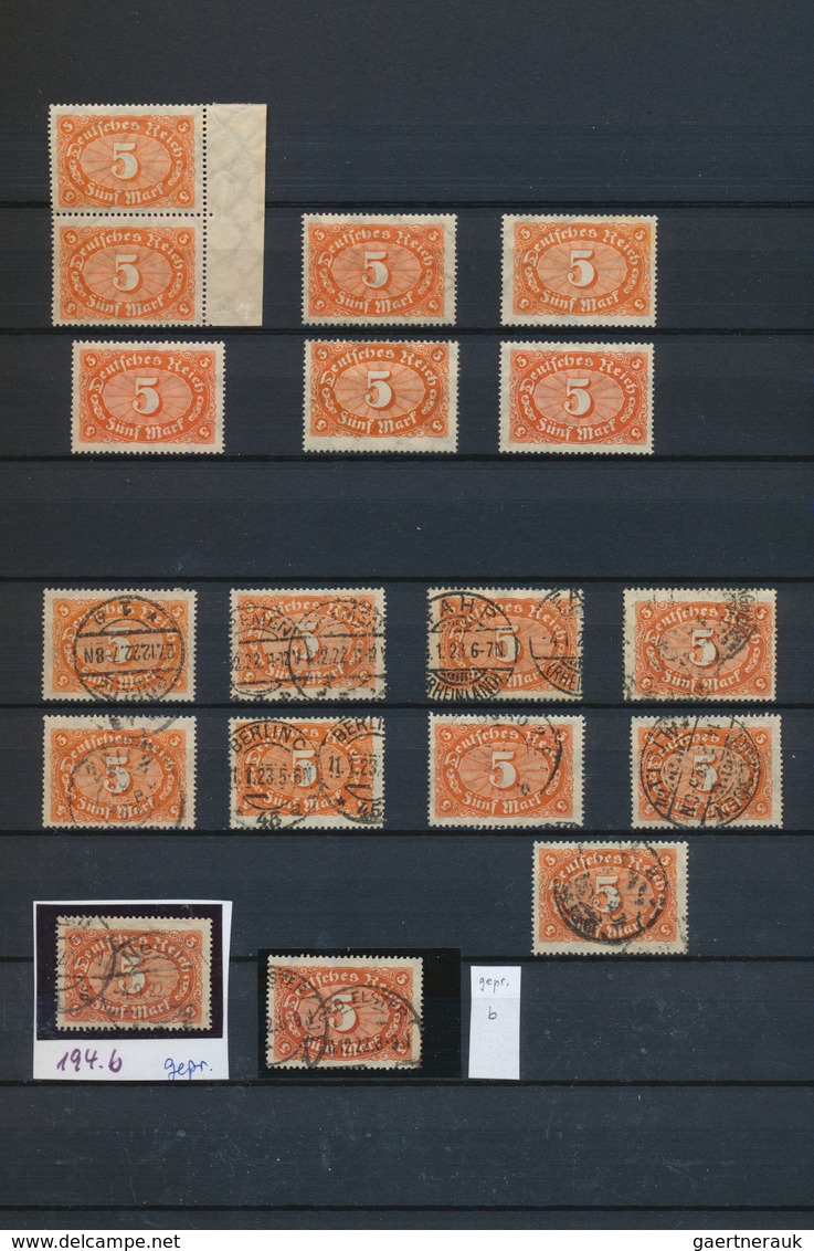 31573 Deutsches Reich - Inflation: 1921/1923, Reichhaltiger Dublettenposten Im 60seitigen Steckbuch, Durch - Brieven En Documenten