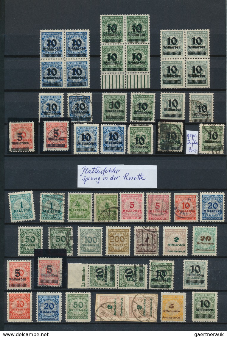 31573 Deutsches Reich - Inflation: 1921/1923, Reichhaltiger Dublettenposten Im 60seitigen Steckbuch, Durch - Brieven En Documenten