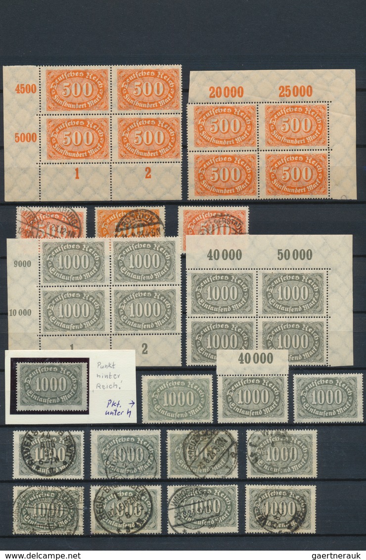 31573 Deutsches Reich - Inflation: 1921/1923, reichhaltiger Dublettenposten im 60seitigen Steckbuch, durch