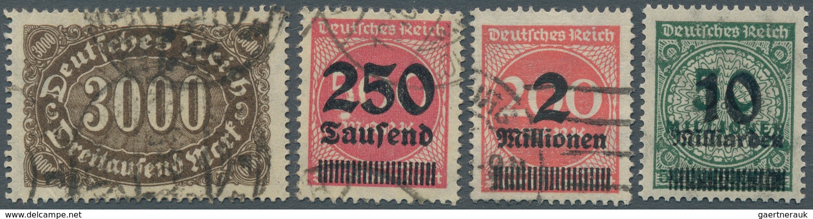 31576 Deutsches Reich - Inflation: 1922/1923, Lot Guter Inflawerte, Dabei Nr. 254d Gest. Gepr. Winkler BPP - Briefe U. Dokumente