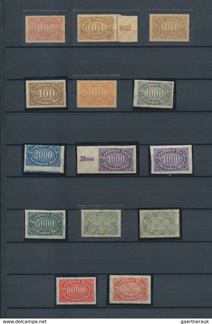 31578 Deutsches Reich - Inflation: 1922/1923, Queroffset Wz. Waffeln, Spezialpartie Von 30 Marken Mit Unge - Brieven En Documenten